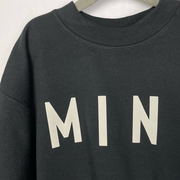 MINI | Vinyl Printed Black Youth Pullover Sweatshirt - Picture 3 of 8